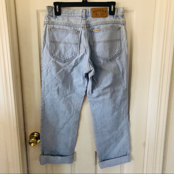 VINTAGE RIDDERS light wash cotton high waisted unisex mom jeans size 31 X 30 - Picture 2 of 8
